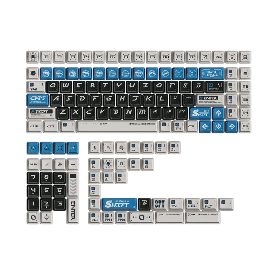 Arsenal - Nuclear Power Shine-through Dye-Sub PBT Full Keycap Set - Keychron Thailand