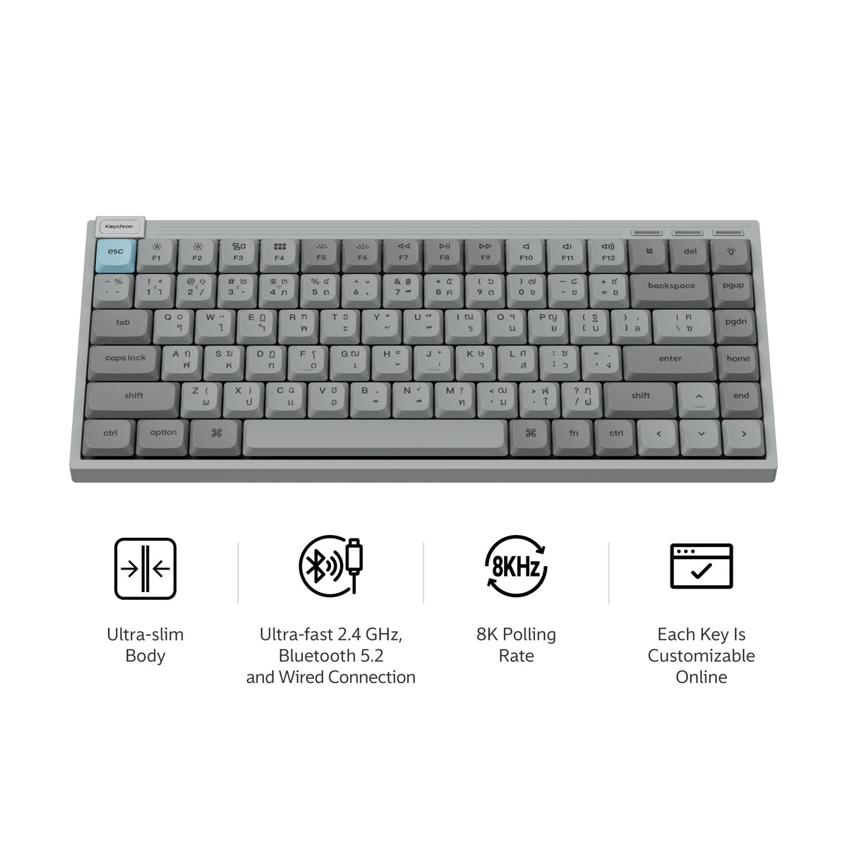 Keychron J9 Ultra 8K Wireless Custom Mechanical Keyboard