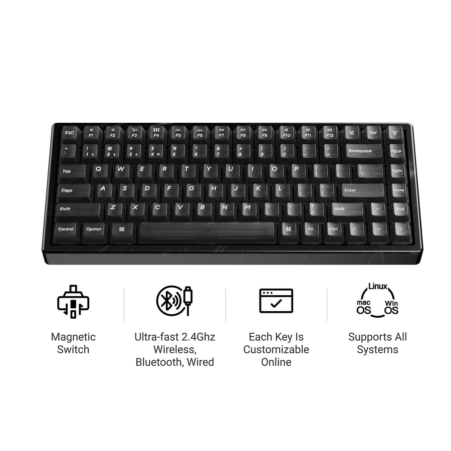 Keychron K2 TMR Wireless Magnetic Switch Custom Keyboard - Resin Edition