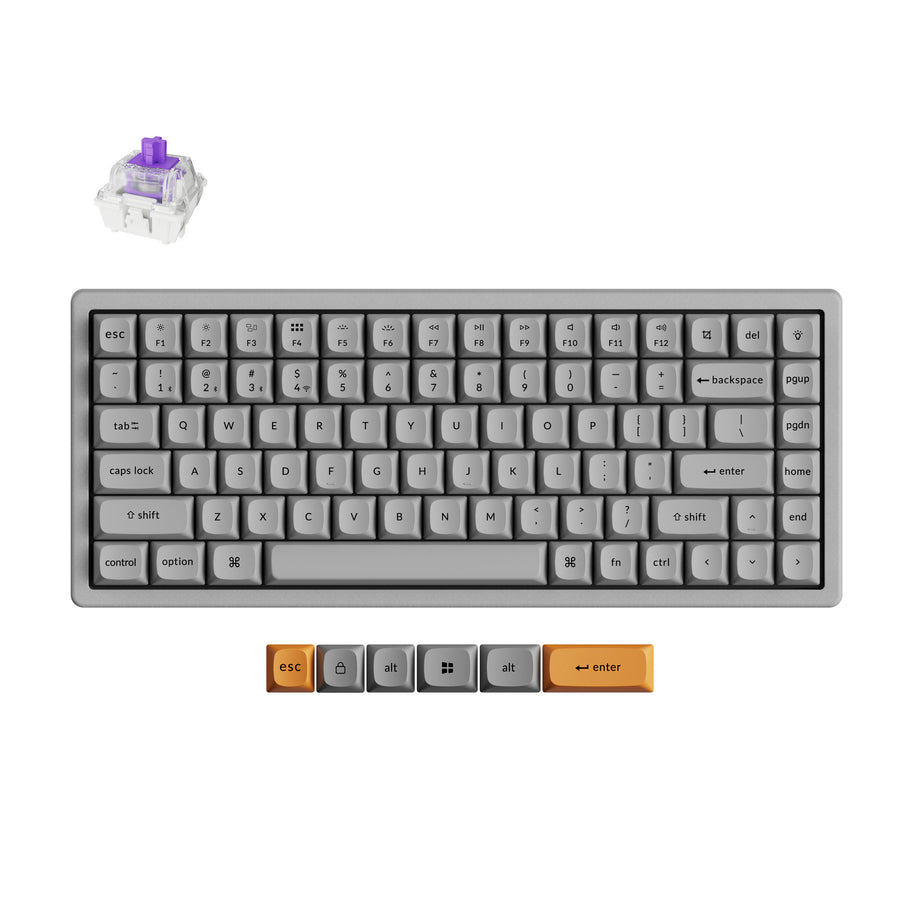 Keychron K2 TMR Wireless Magnetic Switch Custom Keyboard - Concrete Edition