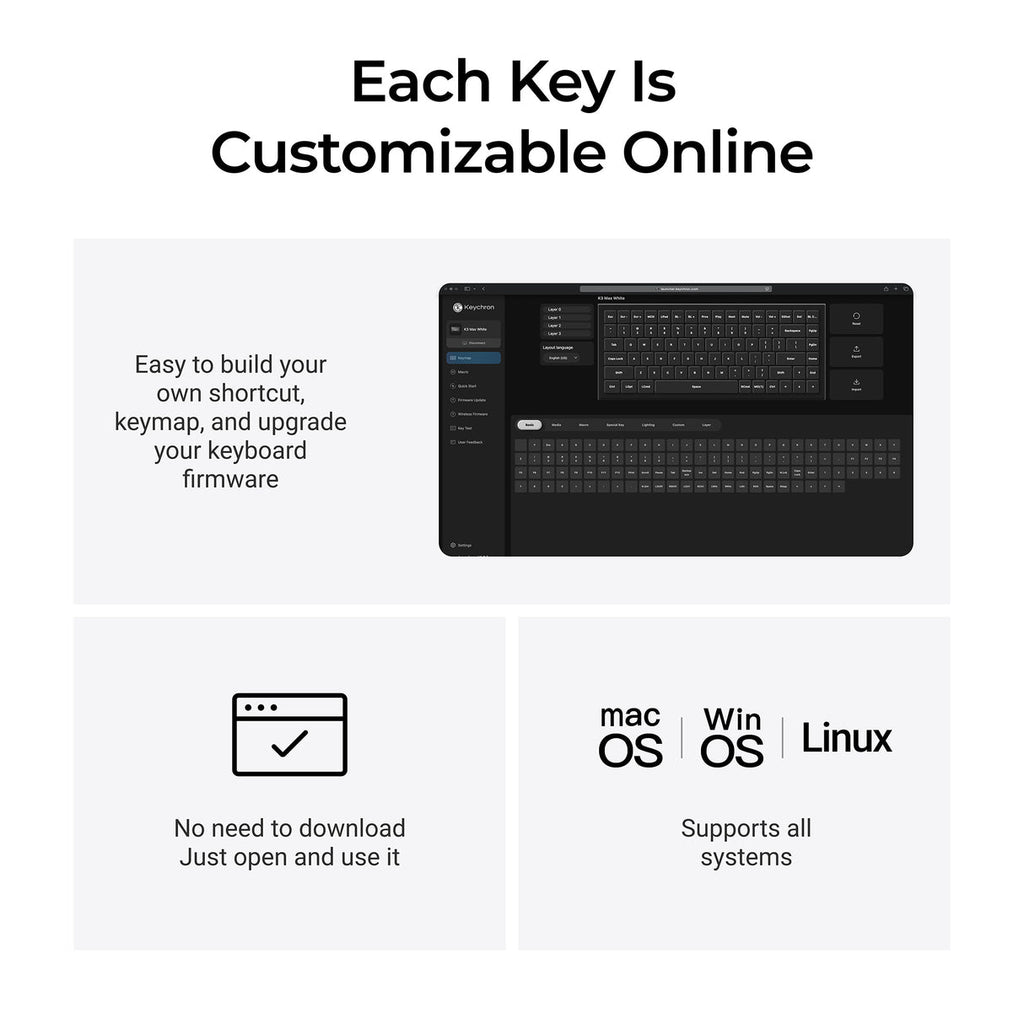 Keychron K3 Max QMK Wireless Custom Mechanical Keyboard - All-Wood Special Edition
