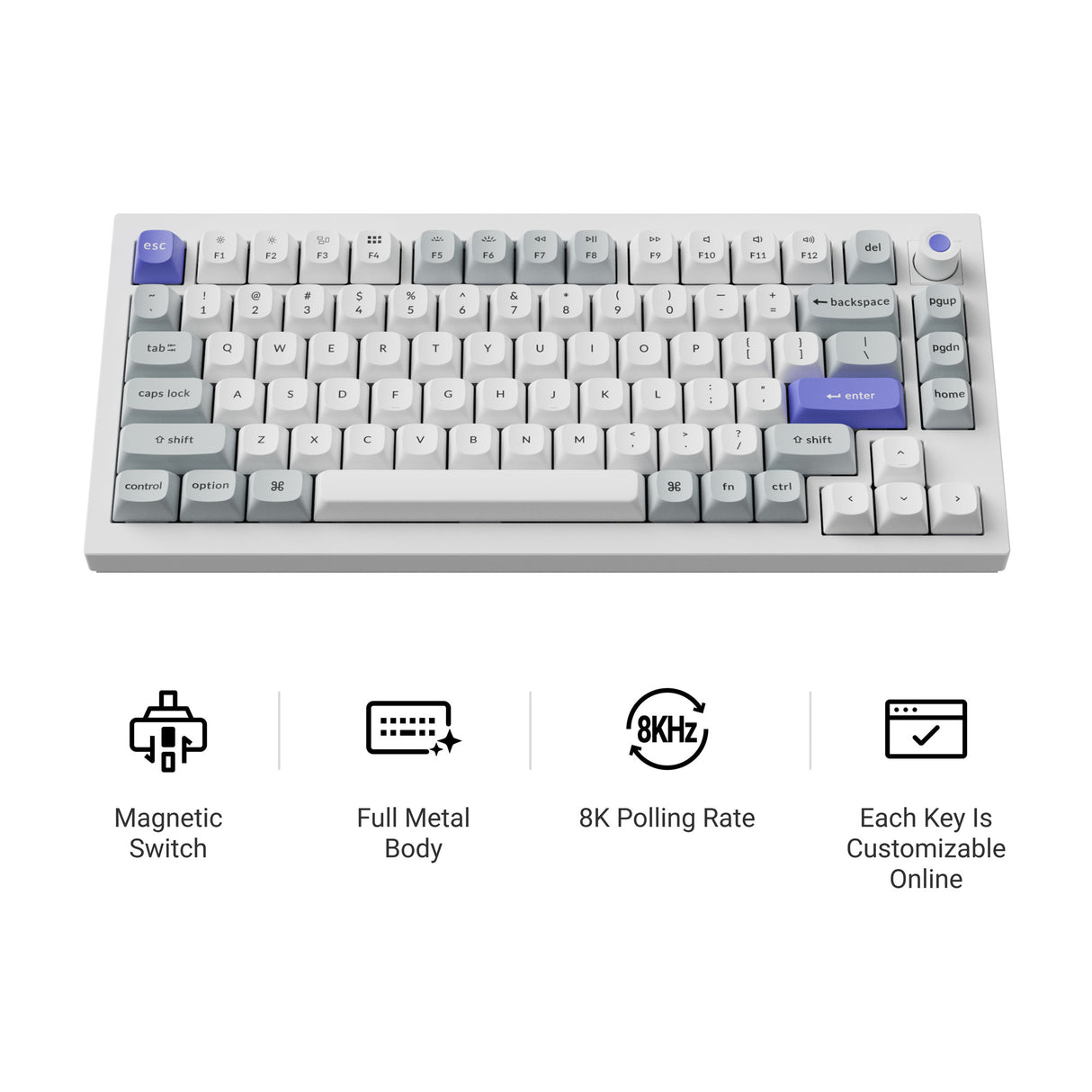 Keychron Q1 HE 8K TMR 8K Wired Magnetic Switch Keyboard