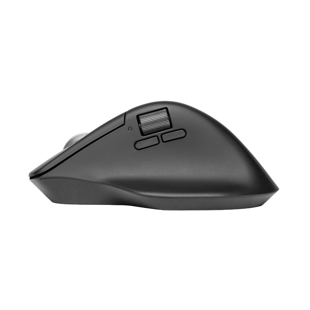 มุมมองด้านข้างของ Keychron M6 Mouse โชว์ความโค้งตามหลักสรีรศาสตร์