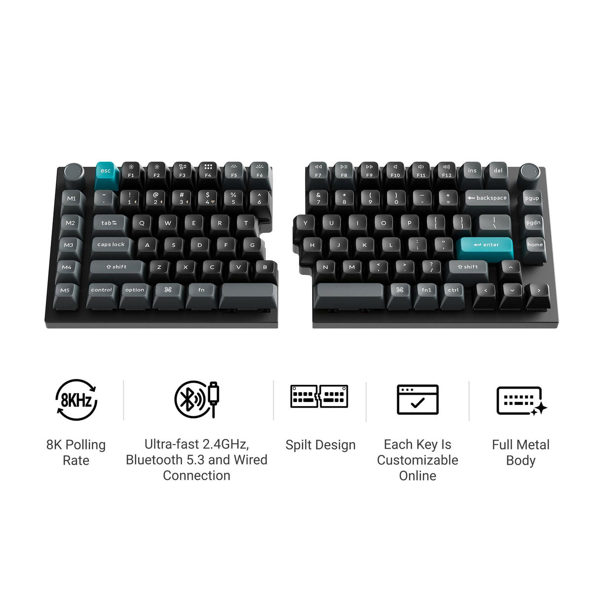 Keychron Q11 Ultra 8K Wireless Split Design Custom Mechanical Keyboard