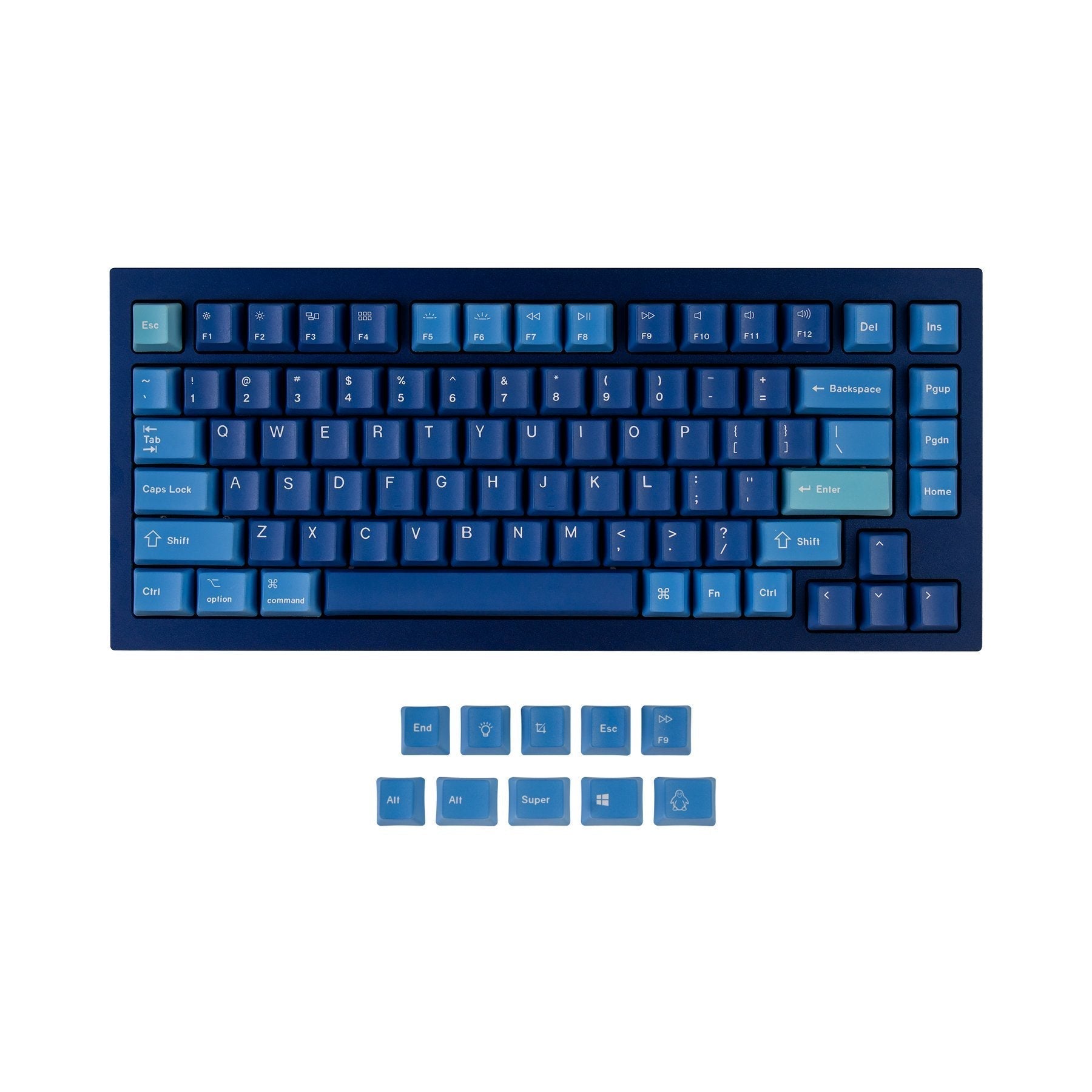 Q1 & K2 OEM Dye-Sub PBT Keycap Set - Ocean - Keychron